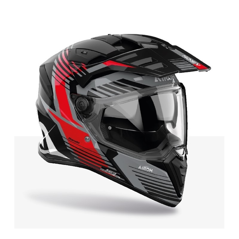 Enduro motociklu ķivere Airoh Bandit Spicy red