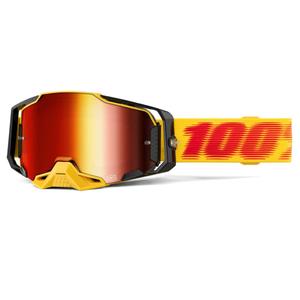 Motokrosa brilles 100% ARMEGA Tetsu ar sarkanām pleksi brillēm