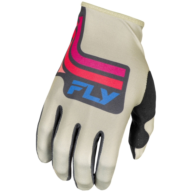 Motokrosa cimdi FLY Racing Lite pelēki-rozā-zili