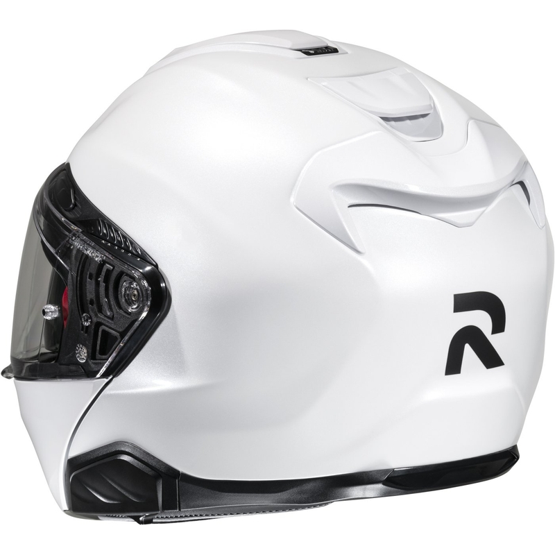 HJC RPHA 91 Solid perlamutra balta flip-up motociklu ķivere