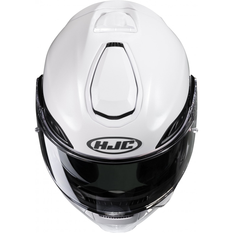 HJC RPHA 91 Solid perlamutra balta flip-up motociklu ķivere