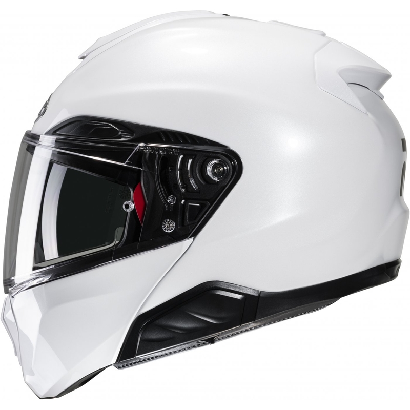 HJC RPHA 91 Solid perlamutra balta flip-up motociklu ķivere