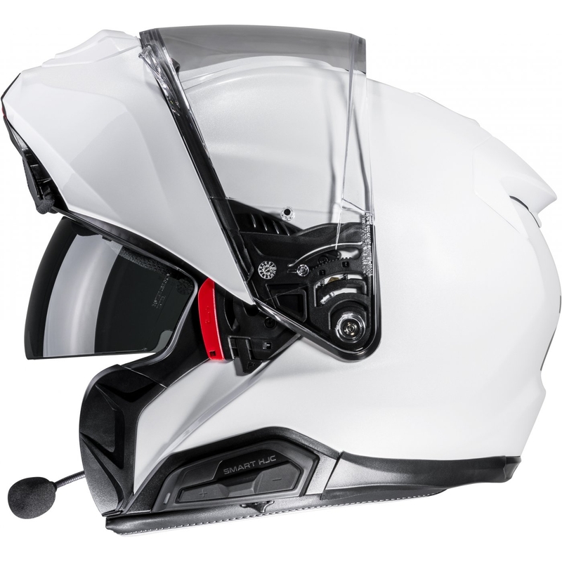 HJC RPHA 91 Solid perlamutra balta flip-up motociklu ķivere