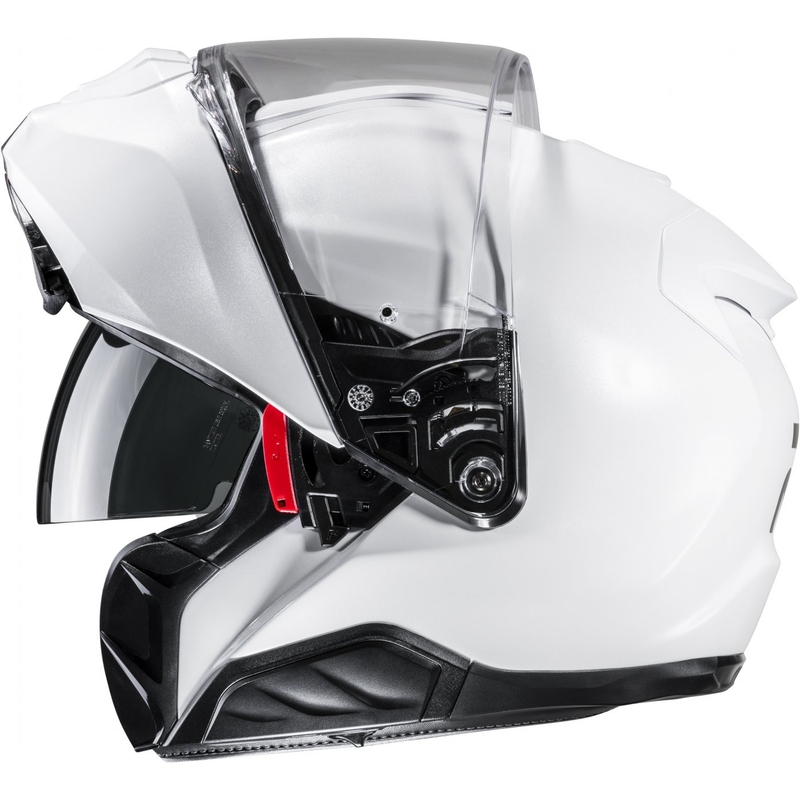 HJC RPHA 91 Solid perlamutra balta flip-up motociklu ķivere