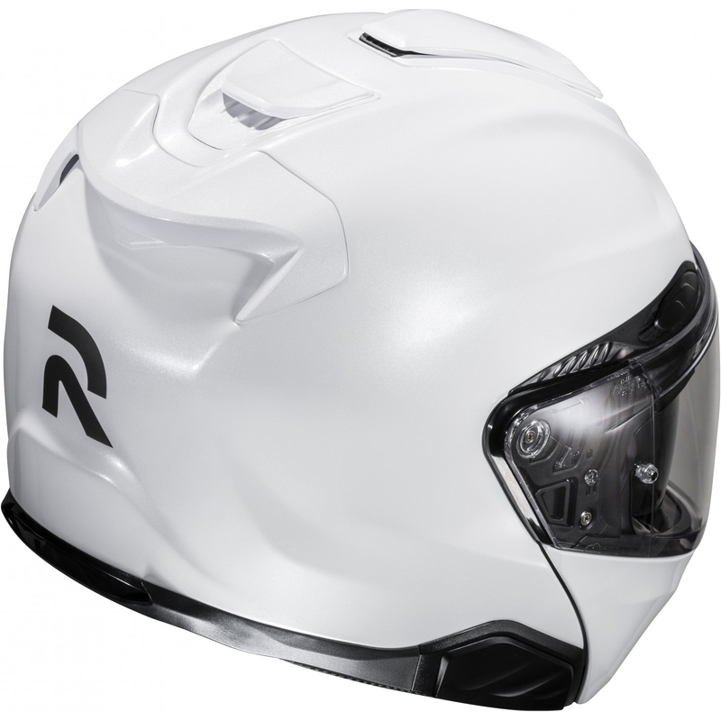 HJC RPHA 91 Solid perlamutra balta flip-up motociklu ķivere