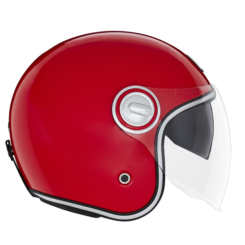 Atvērtā moto ķivere NOX PREMIUM Heritage sarkana