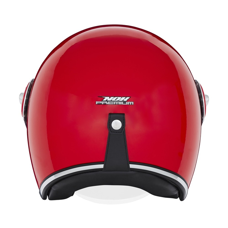 Atvērtā moto ķivere NOX PREMIUM Heritage sarkana