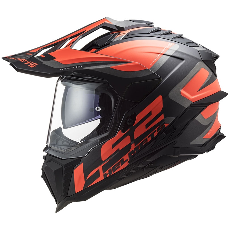 Enduro ķivere LS2 MX701 Explorer Alter melna-fluo oranži-pelēka matēta