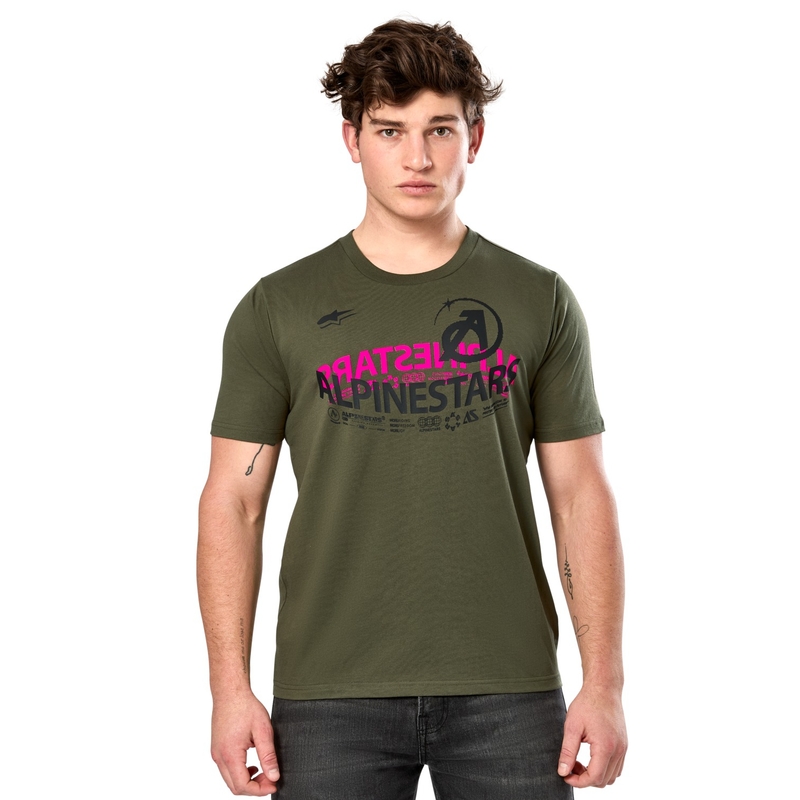 T-krekls Alpinestars Semicircle CSF green
