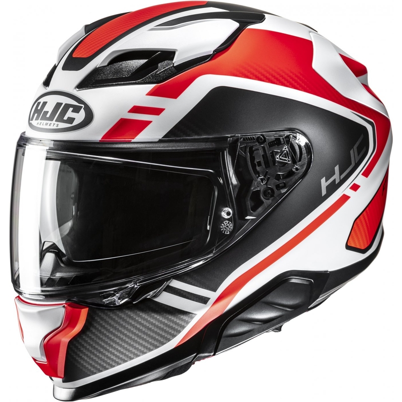Integrēta motocikla ķivere HJC F71 Tozz MC6HSF balta-melna-sarkana