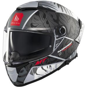 MT Thunder 4 SV Rainforest melnā un baltā integrālā motocikla ķivere