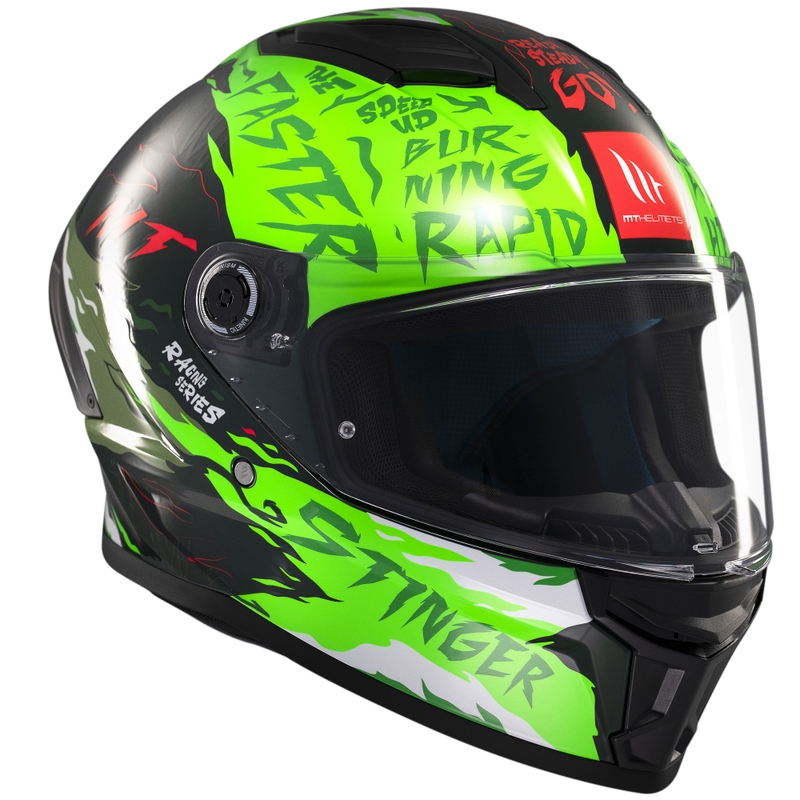 MT Stinger 2 Ardent integrālā moto ķivere zaļa
