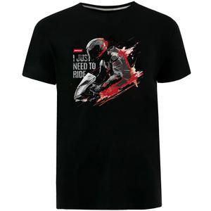 MotoZem T-krekls Man vienkārši jābrauc melns