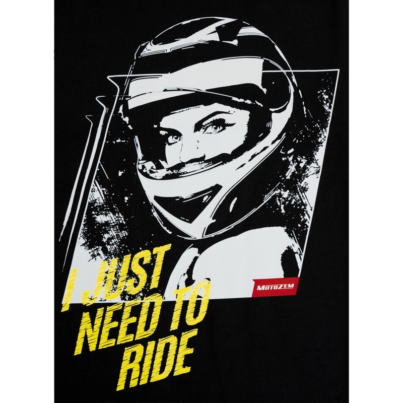 Sieviešu MotoZem Girl T-krekls melns