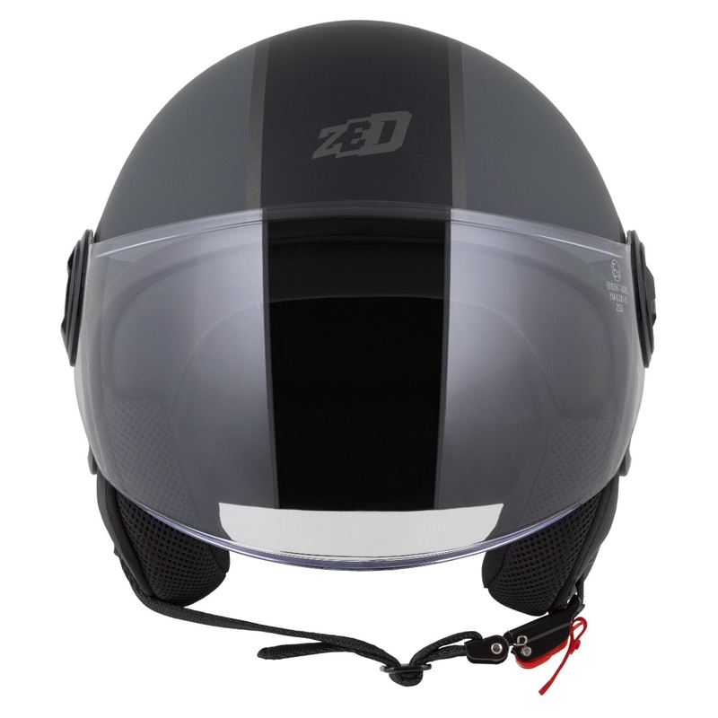 Atvērtā motociklu ķivere ZED C35 pelēk-melna matēta