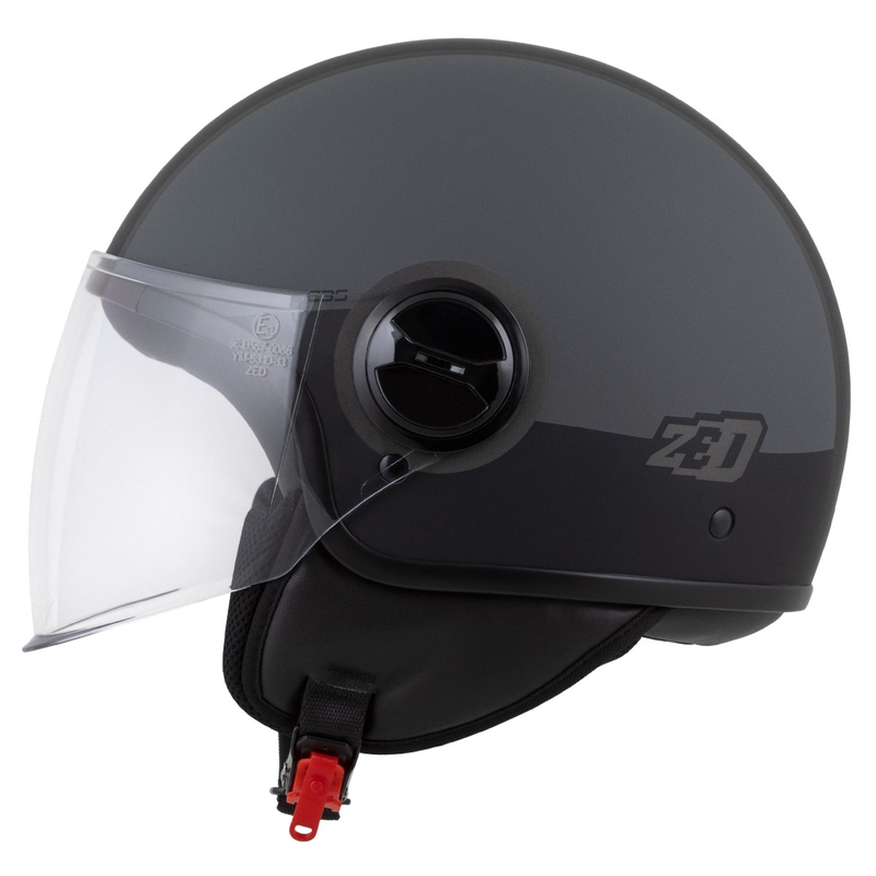 Atvērtā motociklu ķivere ZED C35 pelēk-melna matēta