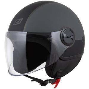 Atvērtā motociklu ķivere ZED C35 pelēk-melna matēta