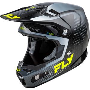 Motokrosa ķivere motociklam FLY Racing Formula S Carbon pelēka-fluo dzeltena