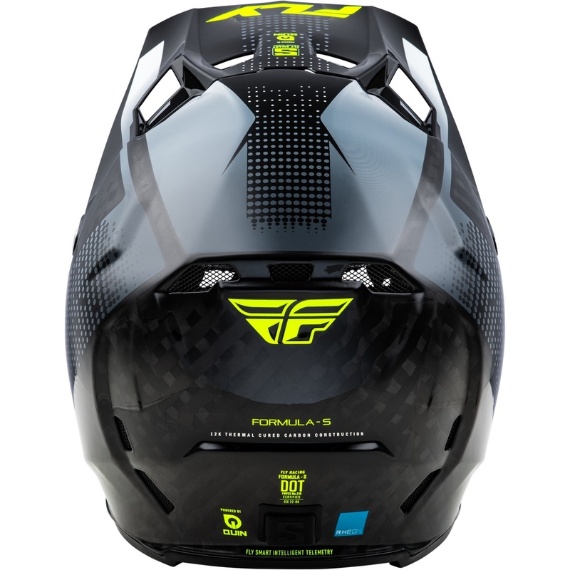 Motokrosa ķivere motociklam FLY Racing Formula S Carbon pelēka-fluo dzeltena