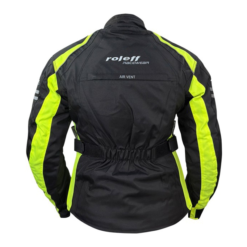 Roleff Venedig sieviešu melni-fluo dzeltena motocikla jaka