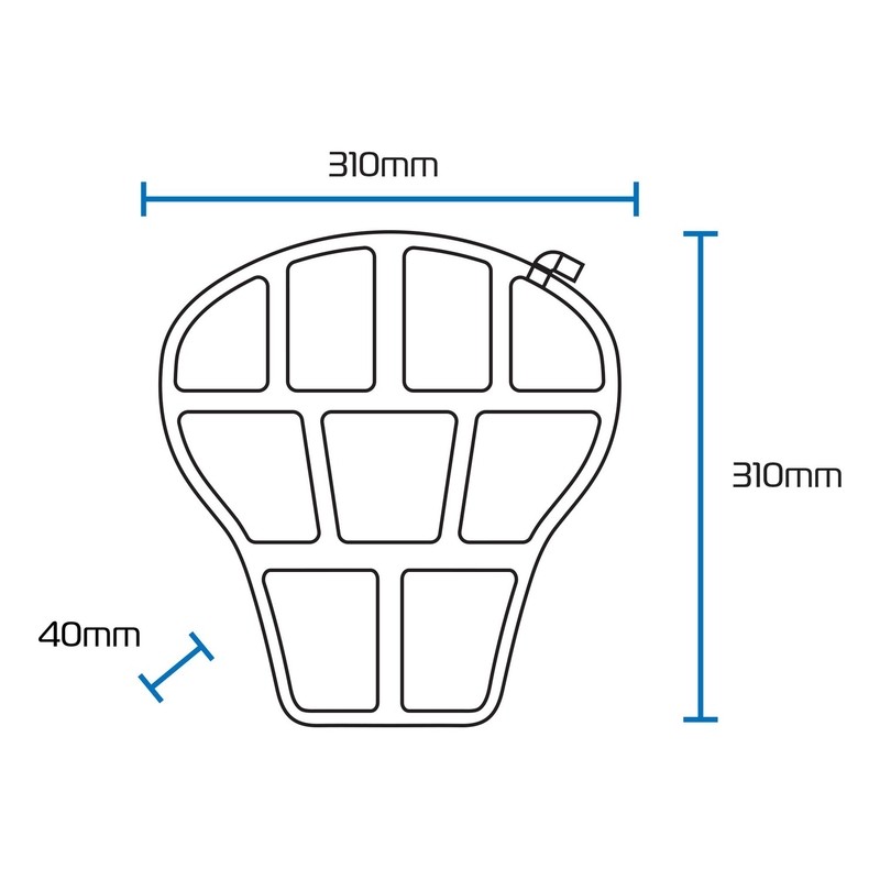 Oxford Air Seat Street un sporta piepūšamais segla spilvens melns