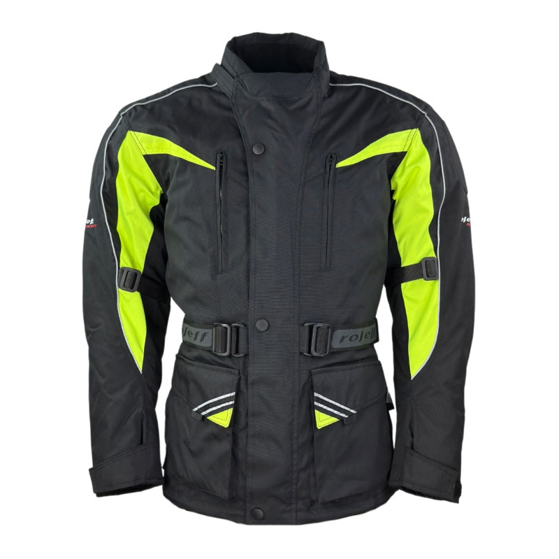 Motocikla jaka Roleff Kodra melns-fluo dzeltens
