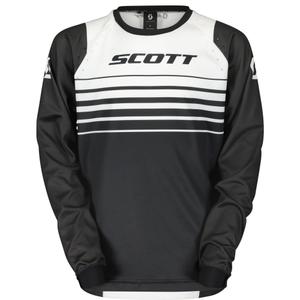 Bērnu motokrosa krekliņš SCOTT EVO Swap melns un balts