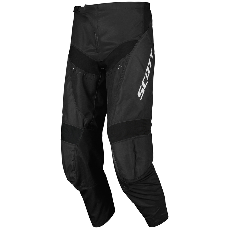 Bērnu motokrosa bikses SCOTT EVO Track Swap melnā un baltā krāsā