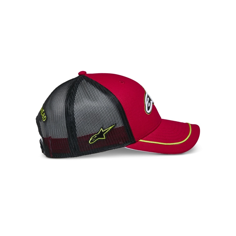 Alpinestars Exceed Trucker cepure sarkanā un melnā krāsā