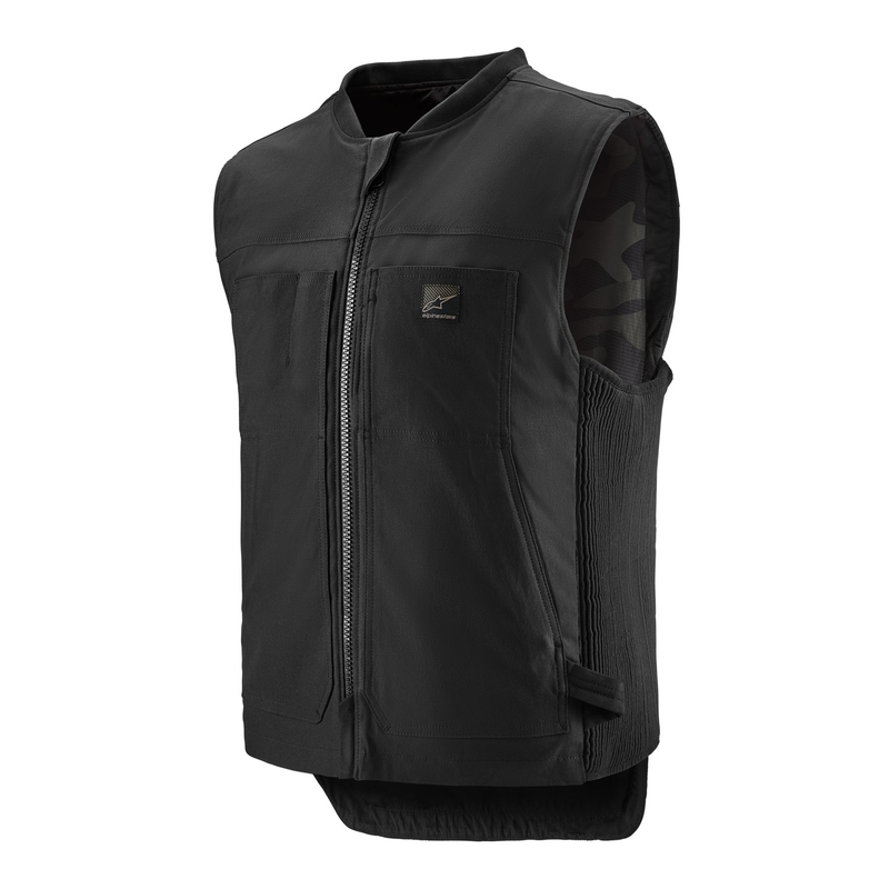 Alpinestars Tech-Air®3 V2 Canvas sistēmas drošības spilvenu veste melna