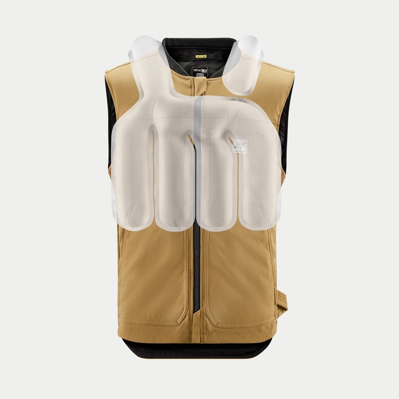 Alpinestars Tech-Air®3 V2 Canvas sistēmas drošības spilvenu veste melna
