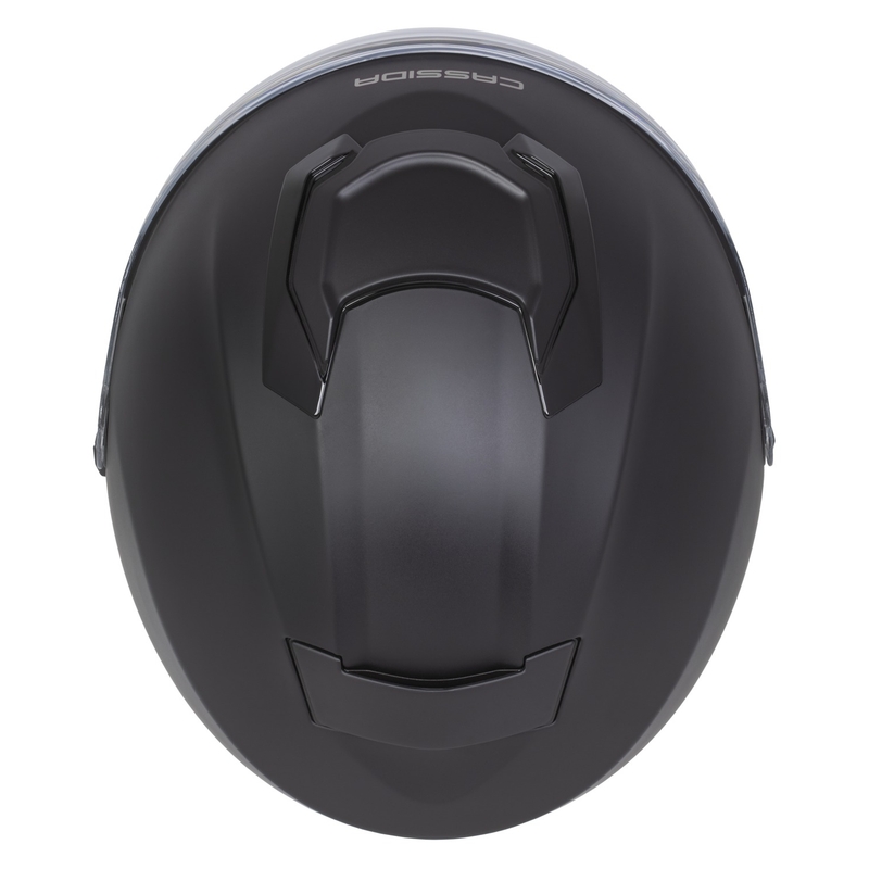 Cassida Jet Tech 2.0 Solid Matte Black-Grey Open motociklu ķivere