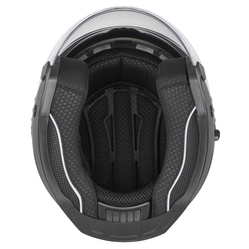 Cassida Jet Tech 2.0 Solid White-Black-Grey Open motociklu ķivere