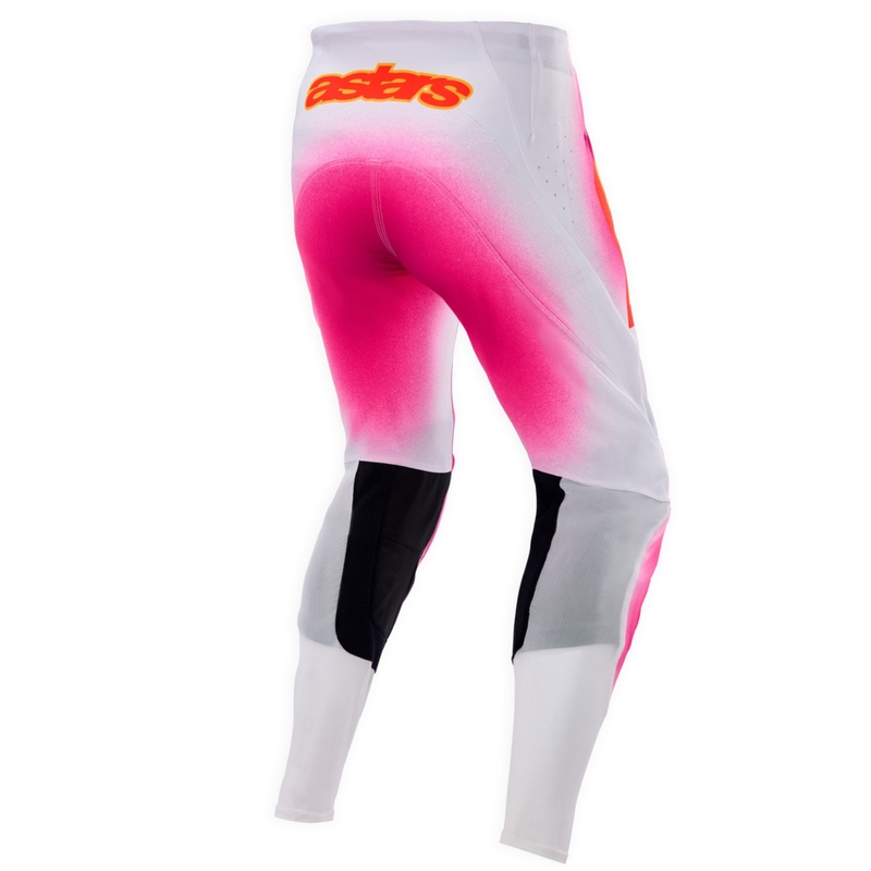 Alpinestars Supertech MIG fluo rozā-baltā-oranžā motokrosa bikses ierobežotā sērijā