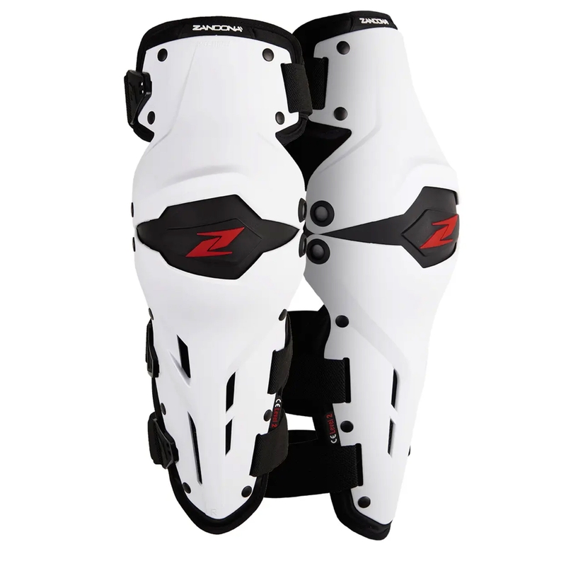 Ceļu aizsargi motociklam Zandona X-Treme Kneeguard white-black