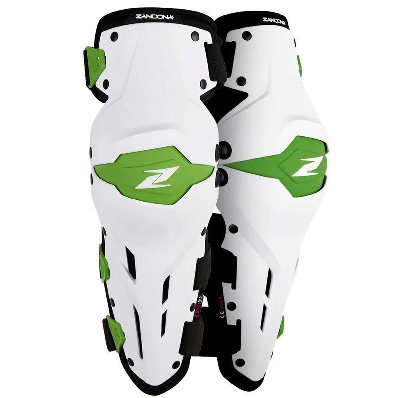 Ceļu aizsargi motociklam Zandona X-Treme Kneeguard white-green