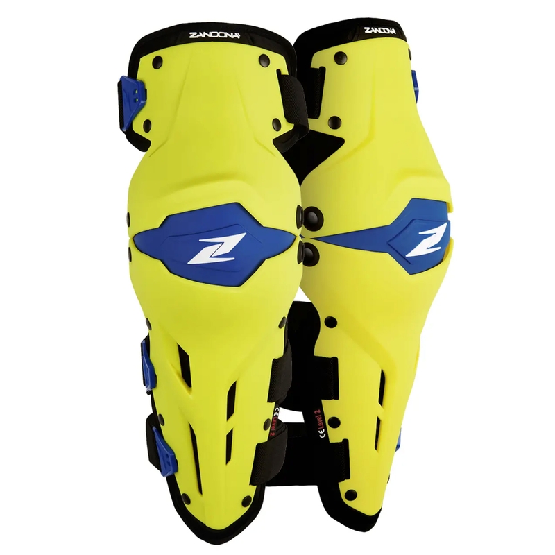 Ceļu aizsargi motociklam Zandona X-Treme Kneeguard dzelteni-zils