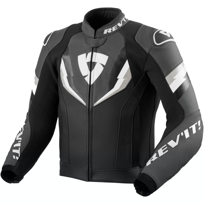 Revit Quantum 3 melna-antracīta ādas motocikla jaka
