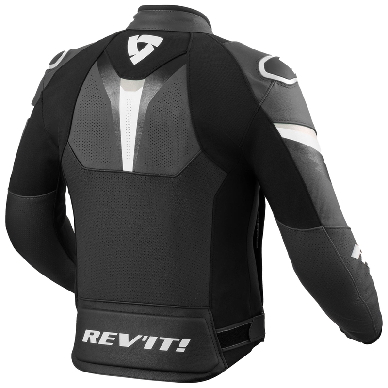 Revit Quantum 3 melna-antracīta ādas motocikla jaka