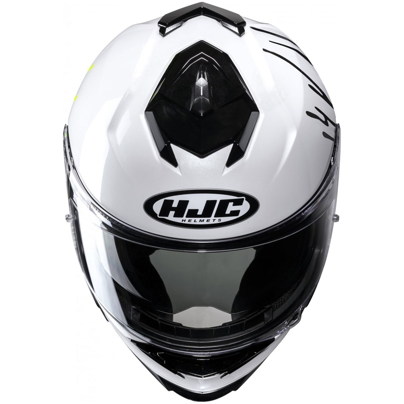 Integrēta motocikla ķivere HJC i71 Celos MC3H balta-melna-dzeltena