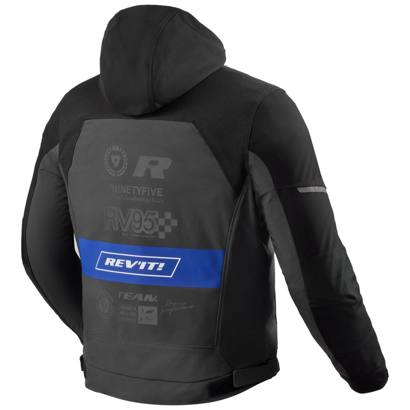 Motocikla jaka Revit Haste H2O melns-zils