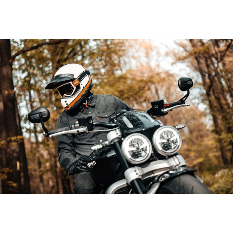 Integrēta motocikla ķivere HJC V60 Scoby MC7 bēšs-melns-oranžs-pelēks