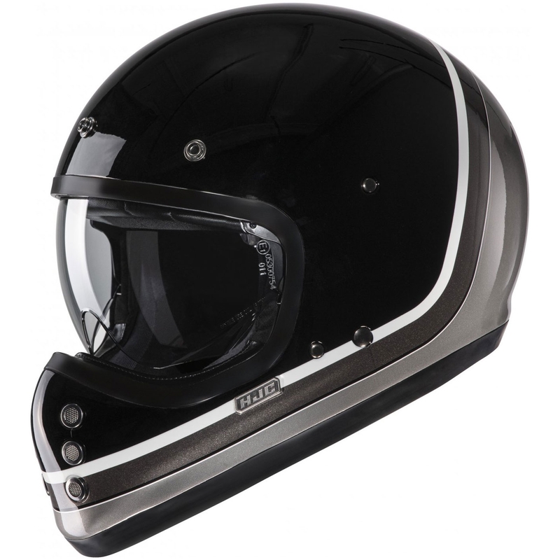 HJC V60 Scoby MC5 melns-balts-pelēks integrālā motocikla ķivere
