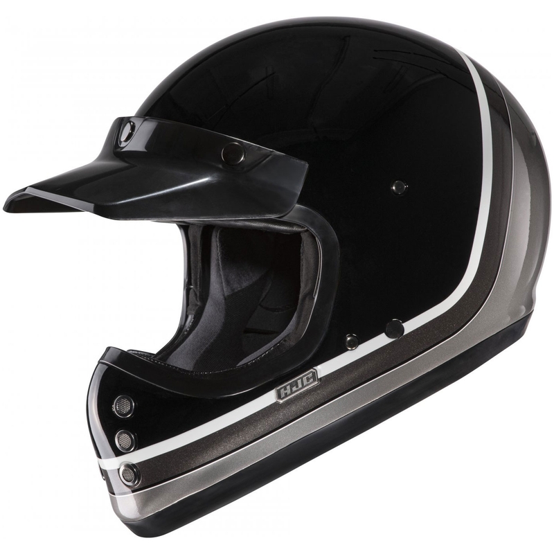 HJC V60 Scoby MC5 melns-balts-pelēks integrālā motocikla ķivere