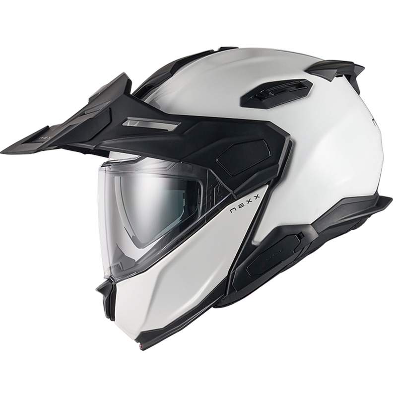 Nexx X.Lifecountry Vienkārša balta flip-up motociklu ķivere izpārdošana