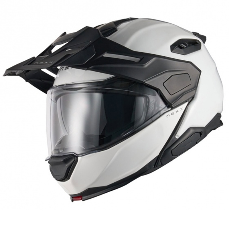 Nexx X.Lifecountry Vienkārša balta flip-up motociklu ķivere izpārdošana