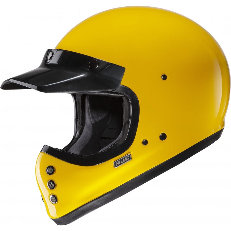 Integrēta motociklu ķivere HJC V60 Solid tumši dzeltena