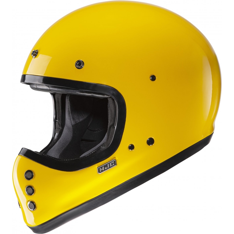 Integrēta motociklu ķivere HJC V60 Solid tumši dzeltena