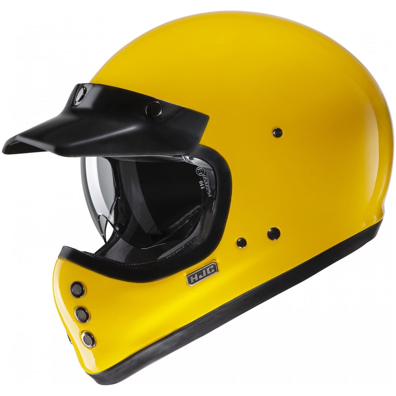 Integrēta motociklu ķivere HJC V60 Solid tumši dzeltena