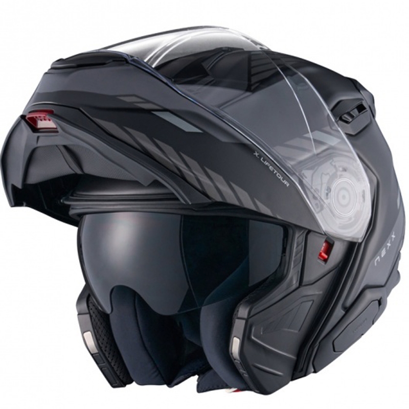 Flip-up motociklistu ķivere Nexx X.Lifetour Globe matēts melns-pelēks izpārdošana